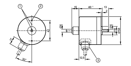 Инкрементальный энкодер со сплошным валом RC6007 Ifm electronic